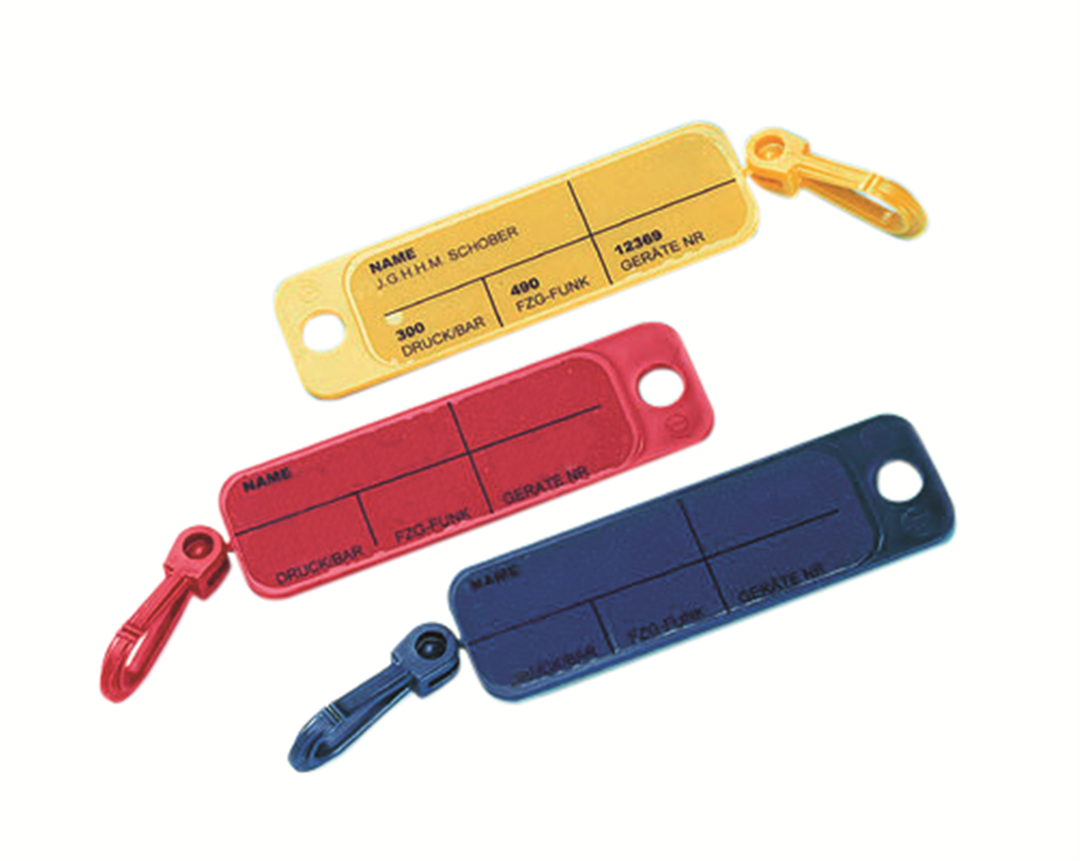 Naamschild, rood (set van 10 stuks)