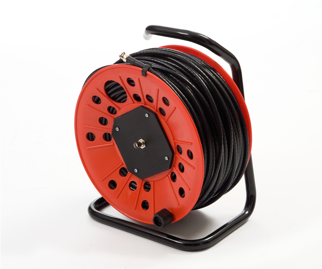 Portable leeky feeder cable reel, 100 m